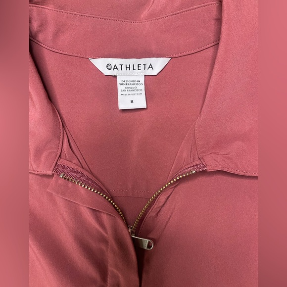 ATHLETA Brooklyn Heights Wide Leg Jumpsuit Berry Rose Pink - Picture 2 of 14